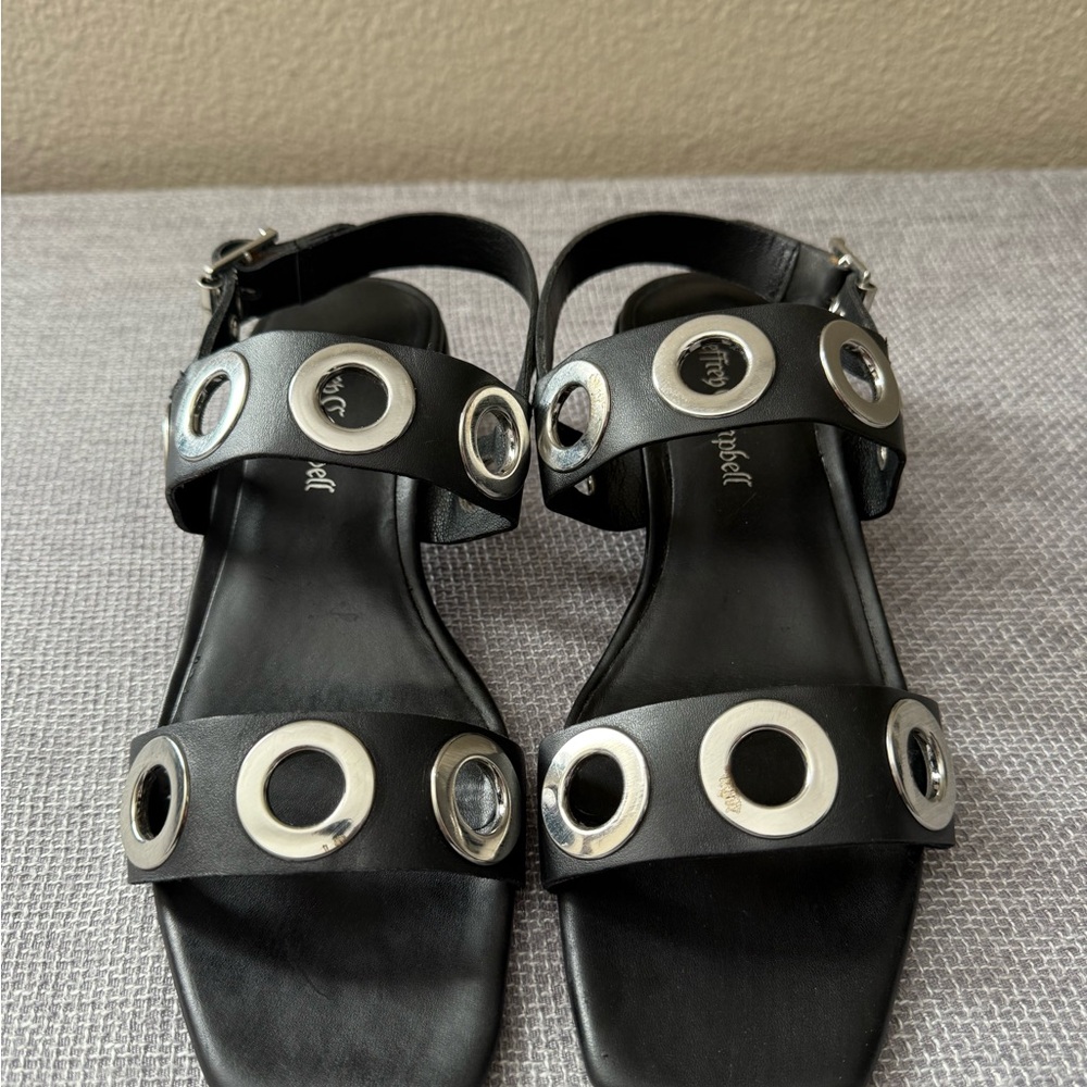 Jeffrey Campbell Black Heels  with Silver Accents